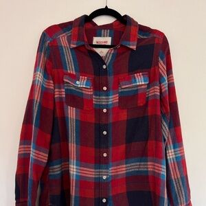 Mossimo Supply Co. Boyfriend Fit Plaid Button up Flannel Shirt Men's size L